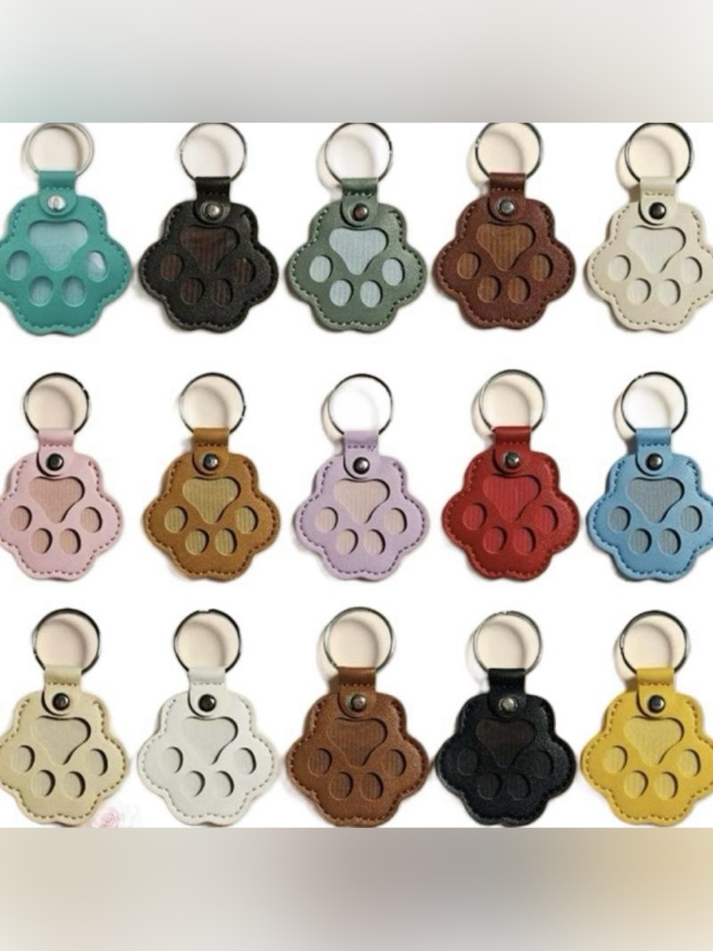 Pet Memorial Keepsake Keychains Adorable Paw Print Design 1 piece One Size Fits
